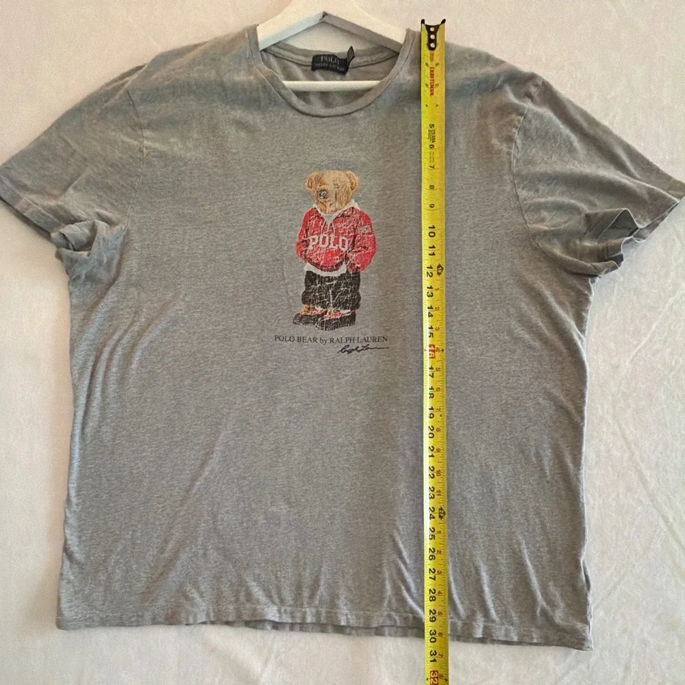 Polo Ralph Lauren Mens Polo Bear Graphic T-Shirt XXL Heather Gray Cotton Tee